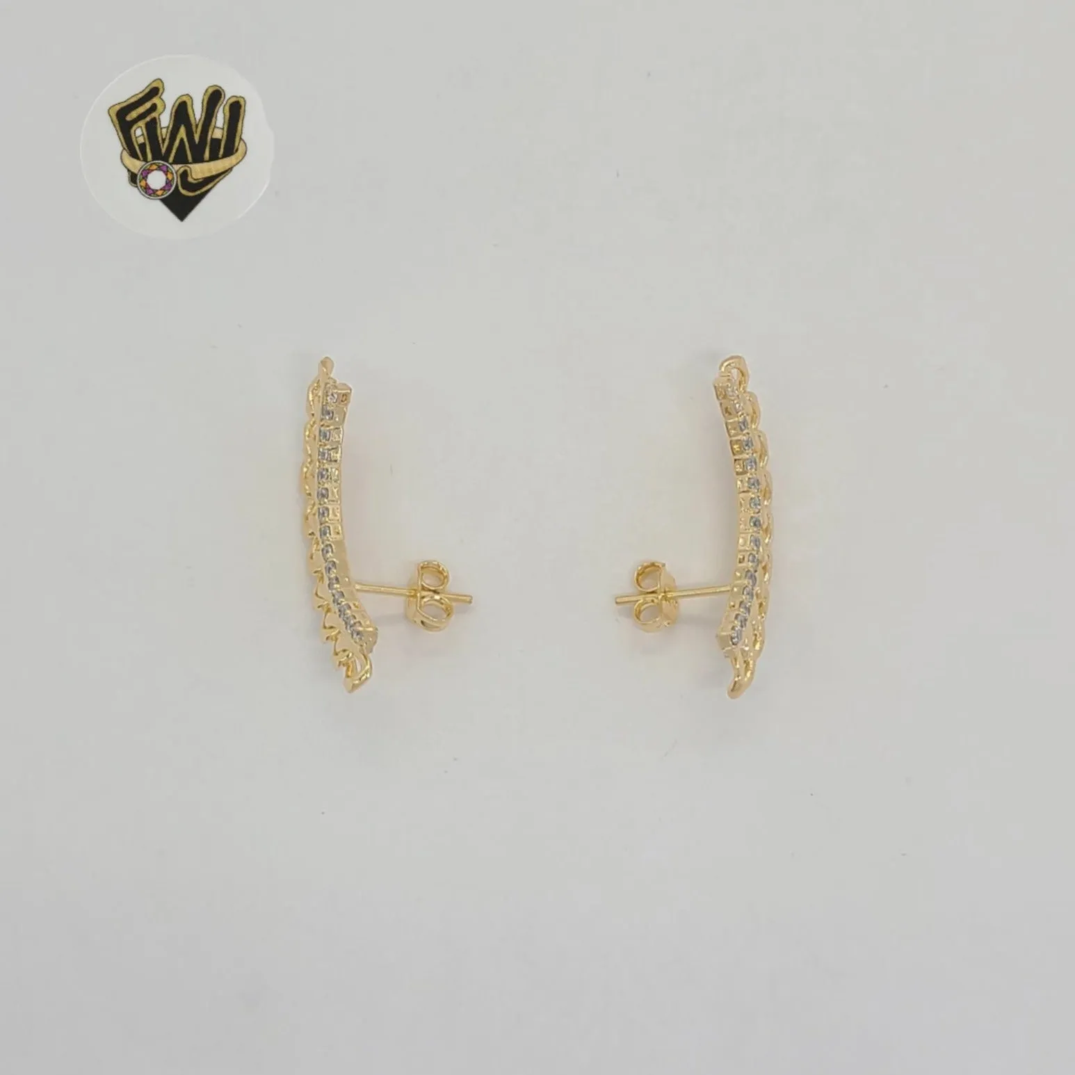 (1-1206-1) Gold Laminate - Long Earrings - BGF