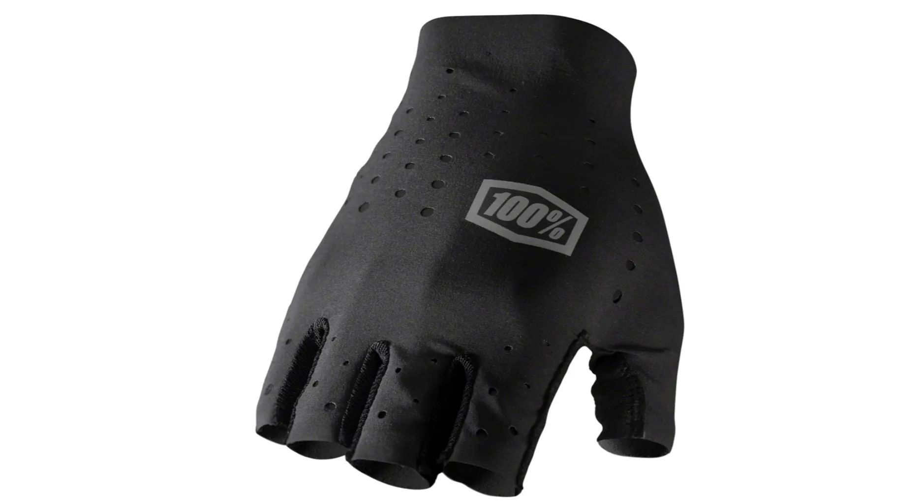 100% Sling - Black, Short Finger Cycling Gloves, Large (Pair)