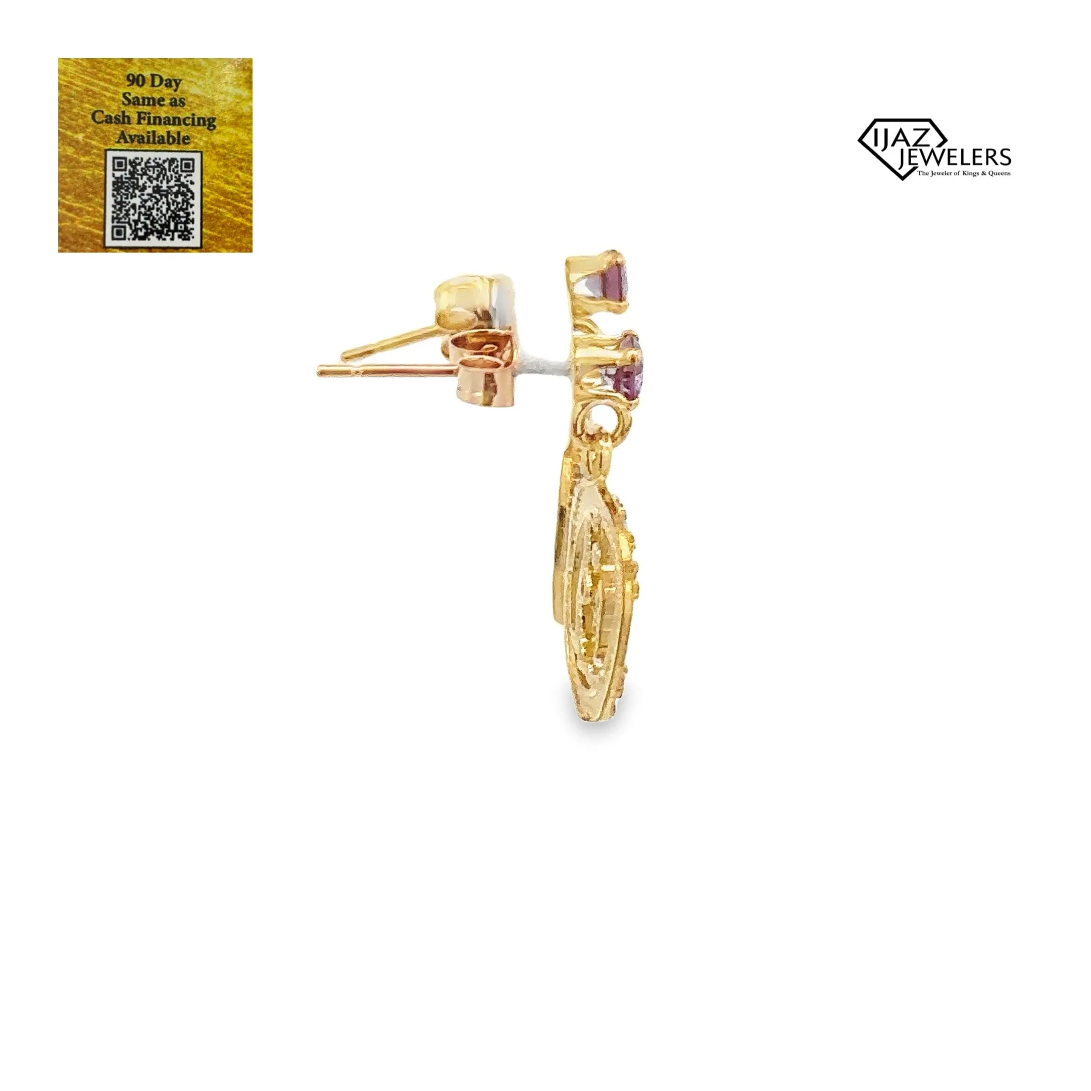 10K Gold Zodiac Gemini Earrings