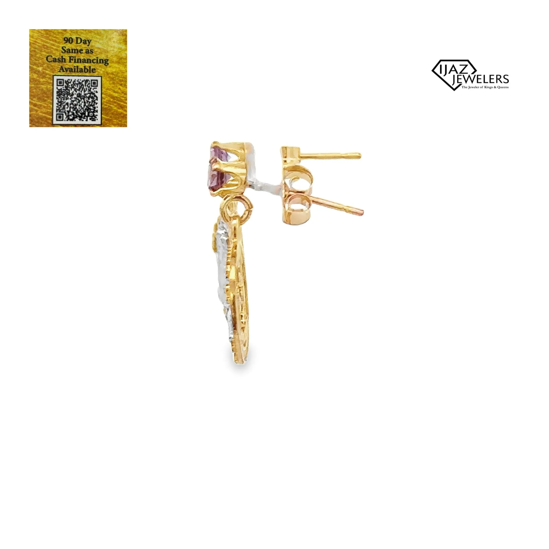 10K Gold Zodiac Gemini Earrings