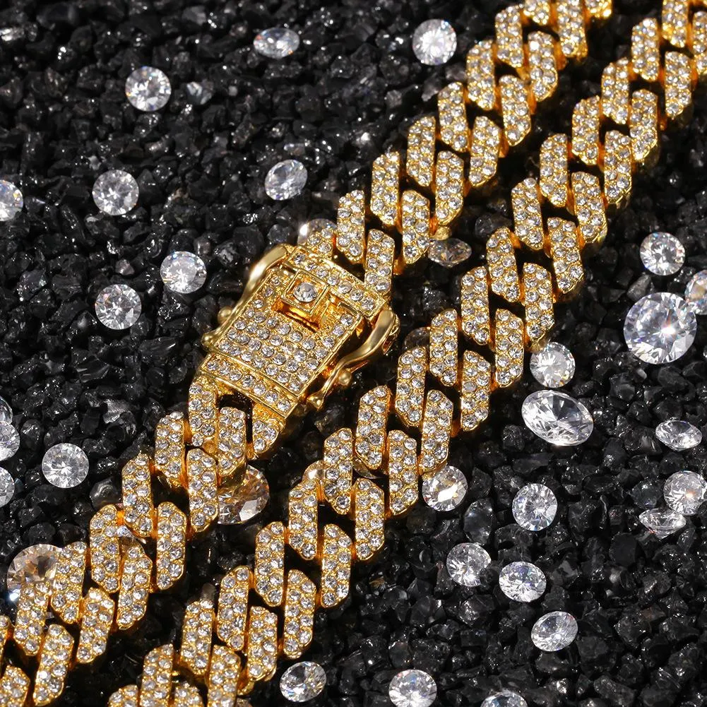 12mm Full Diamond Cuban Link Bracelet