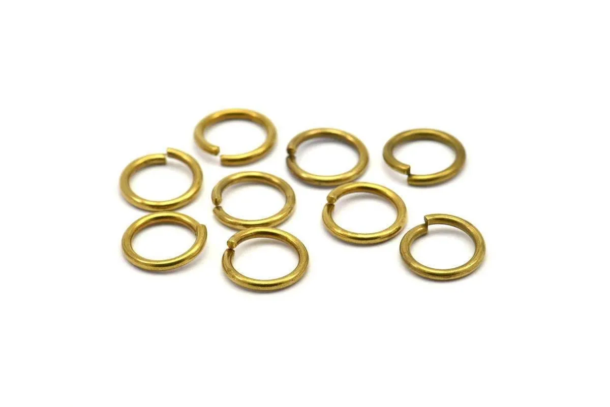 12mm Jump Ring - 50 Raw Brass Jump Rings (12x1.5mm) D0232