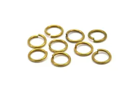 12mm Jump Ring - 50 Raw Brass Jump Rings (12x1.5mm) D0232