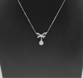 .20ct Pear Ribbon Diamond Necklace