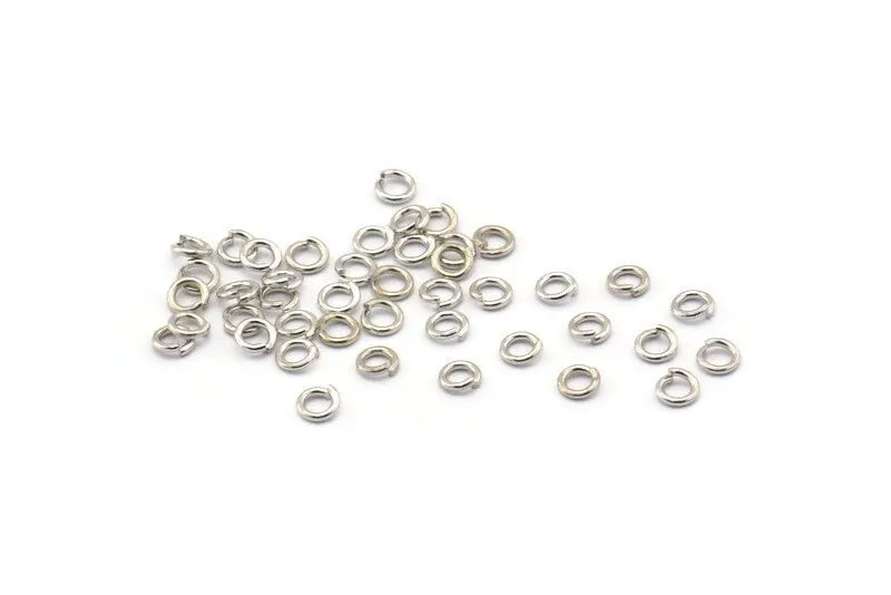 3mm Jump Ring, 250 Silver Tone Round Jump Rings (3x0.6mm) E214