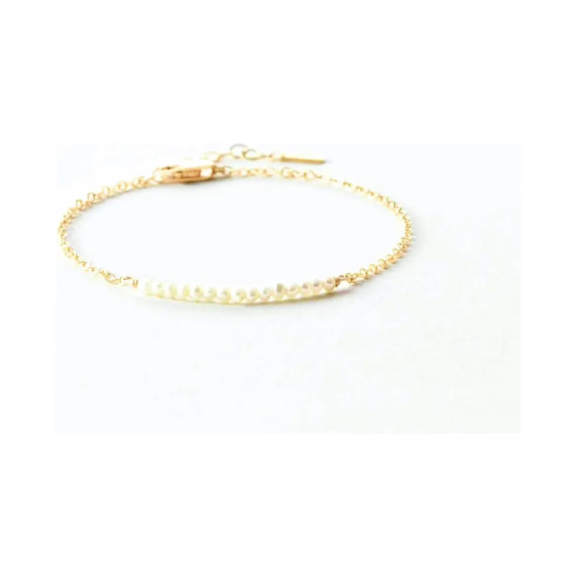 Addie Gold Dainty Pearl Bracelet