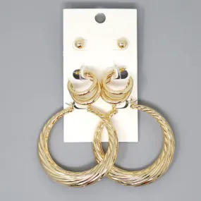 Assorted Hoop And Stud Earring Set