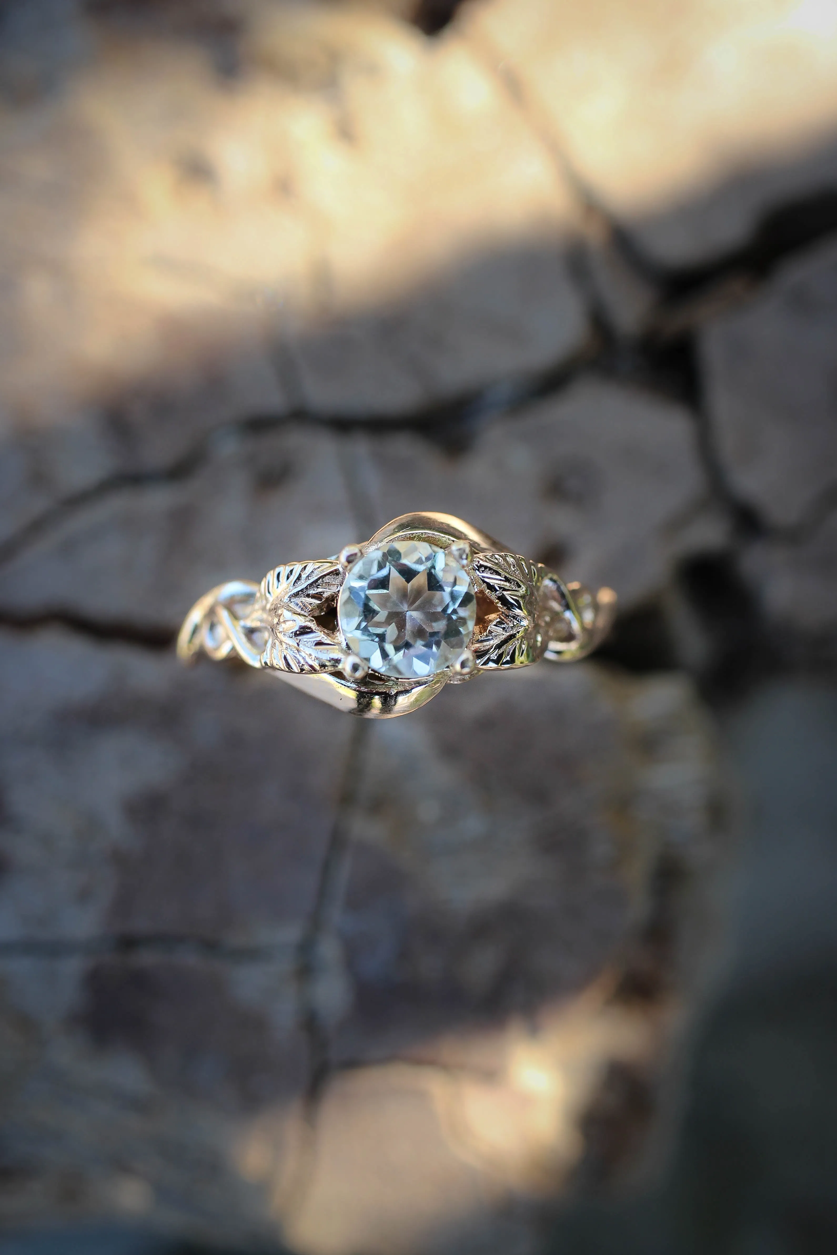 Azalea | custom engagement ring setting, round 6 mm