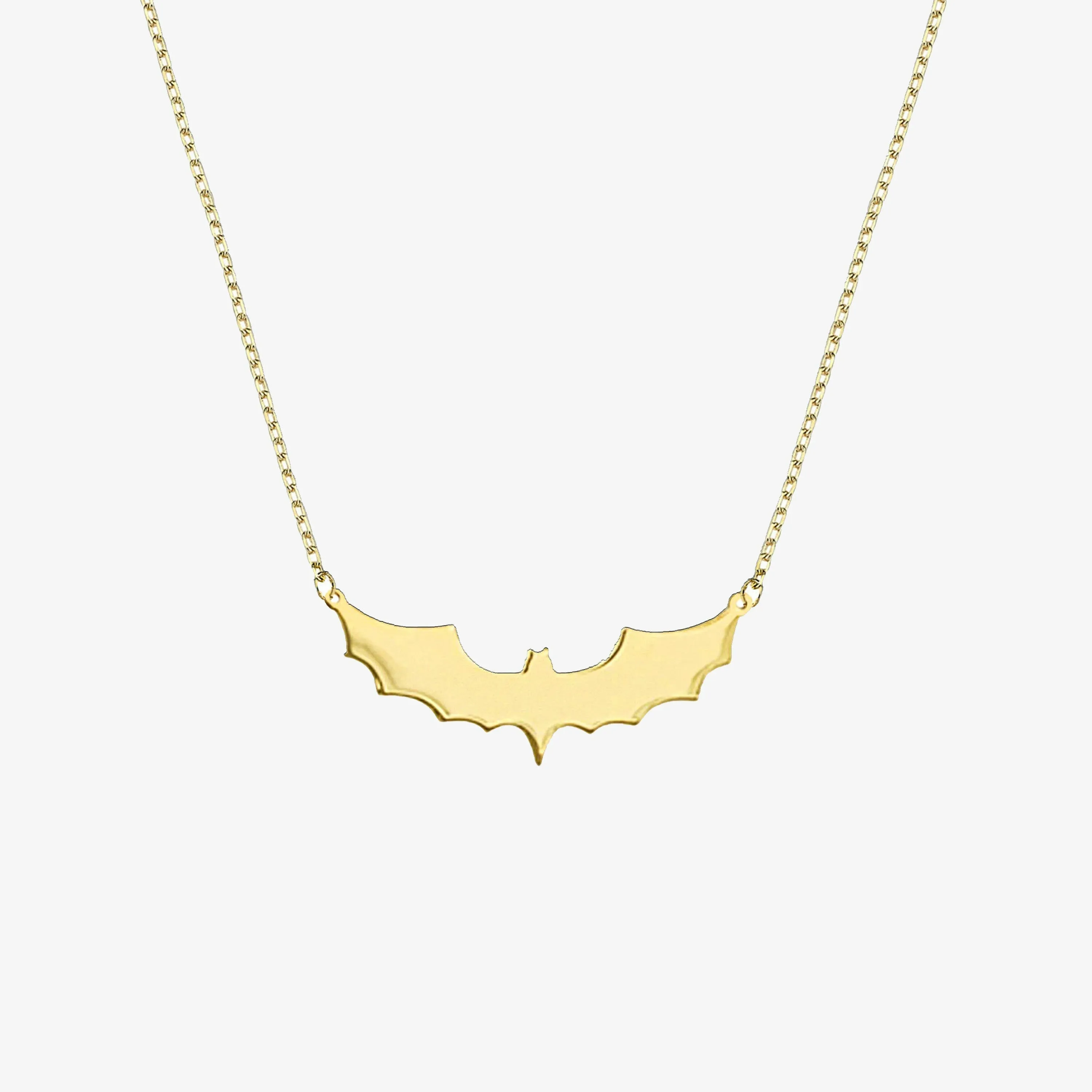 Bat Necklace | 14K Solid Gold or Gold Plated Options