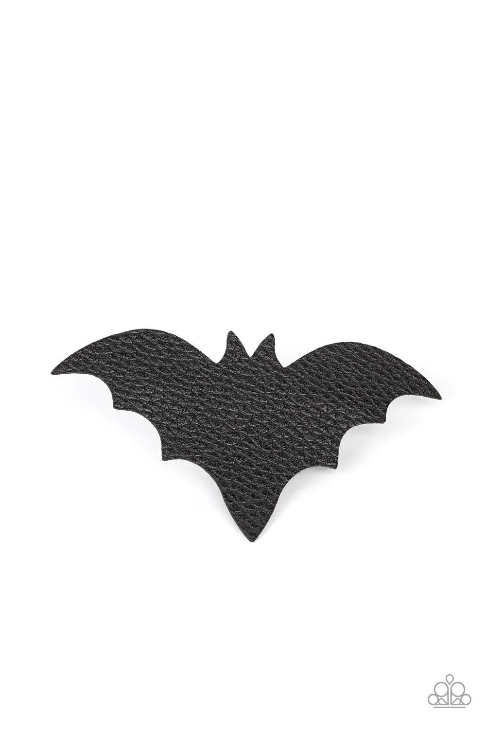 BAT to the Bone Black Leather Bat Hair Clip - Paparazzi Accessories