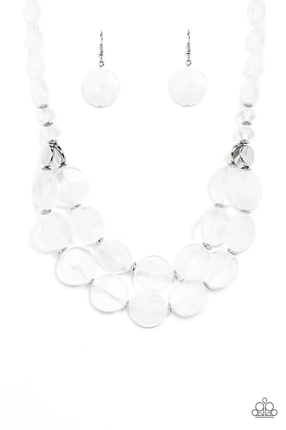 Beach Day Demure - White Paparazzi Necklace