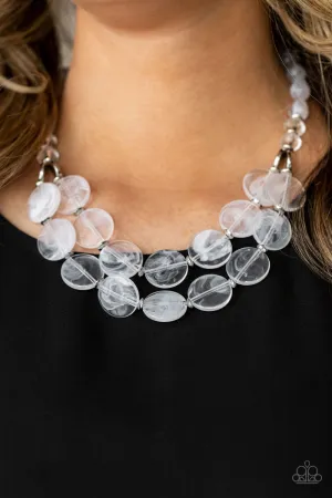 Beach Day Demure - White Paparazzi Necklace