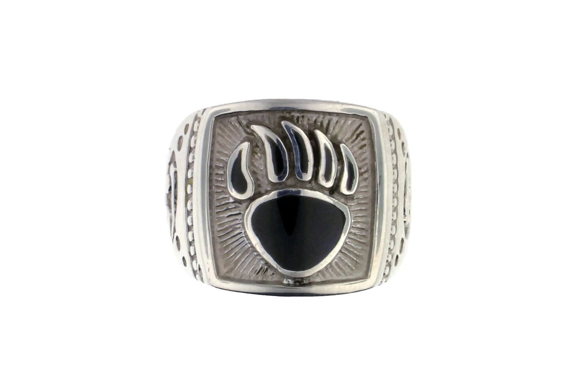 Bear Paw Sterling Silver Men's Ring by David Rosales