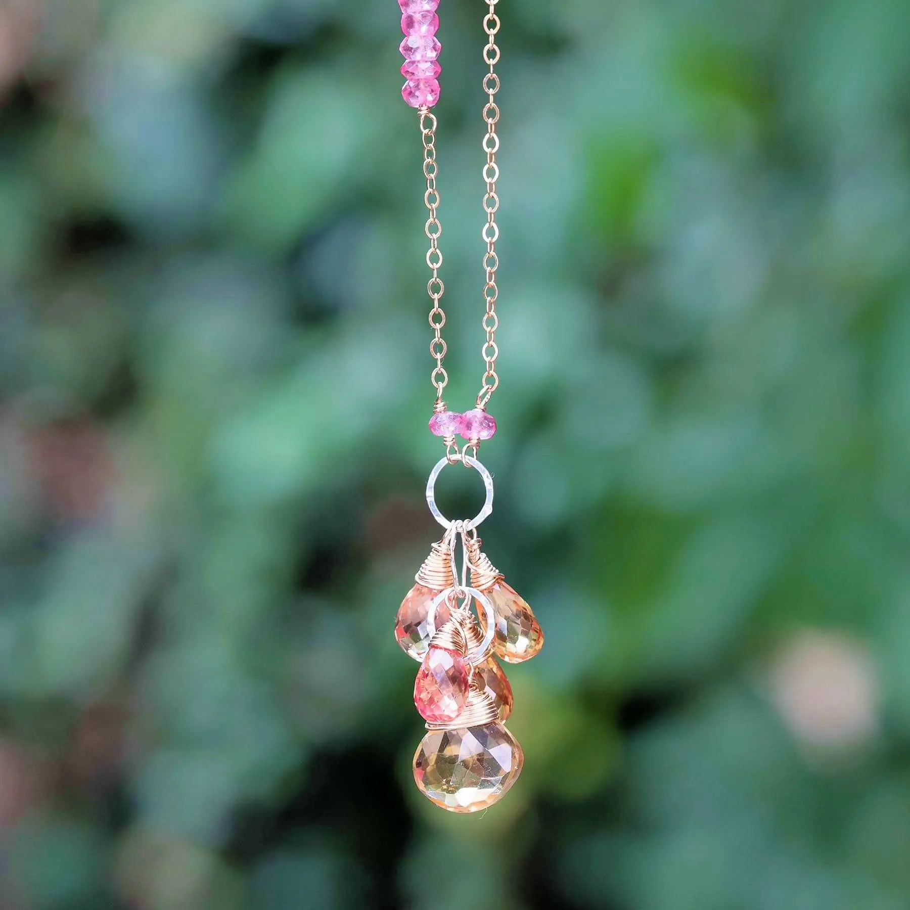 Bellini and Brunch - Padparadscha Sapphire Necklace