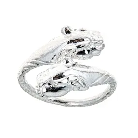 Better Jewelry Panther Ends .925 Sterling Silver West Indian Style Ring