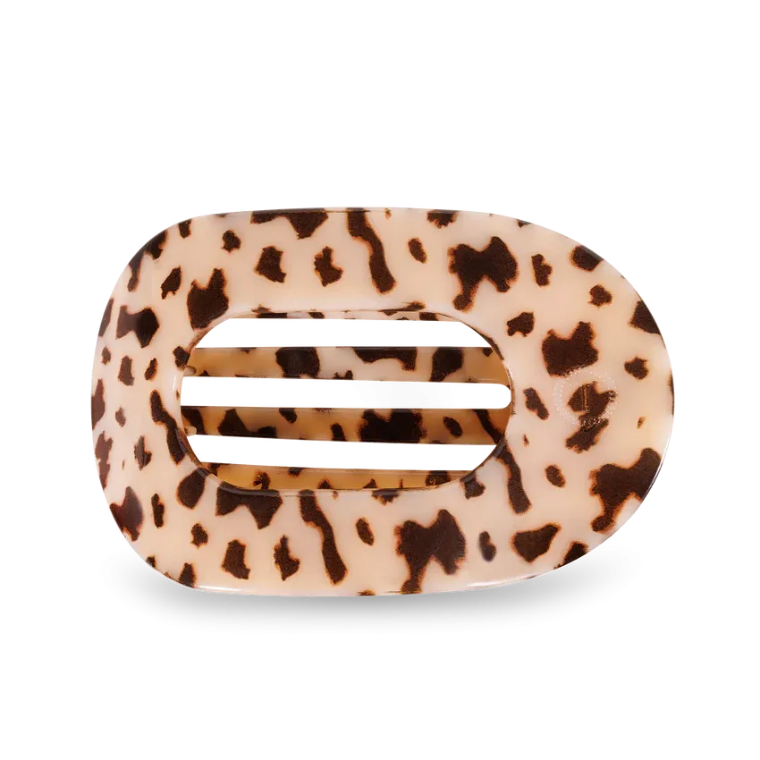 Blonde Tortoise Large Flat Teleties Clip