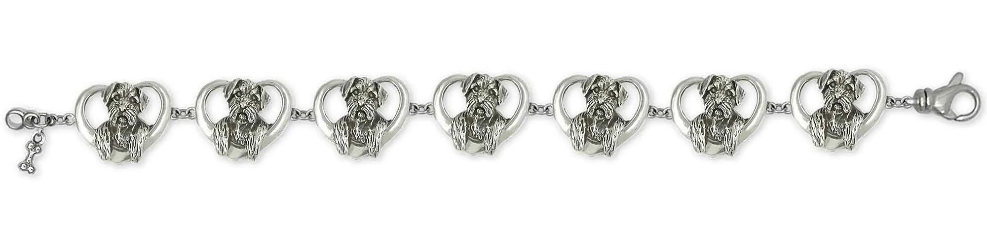 Border Terrier Jewelry Sterling Silver Handmade Border Terrier Bracelet  BDT2-BR