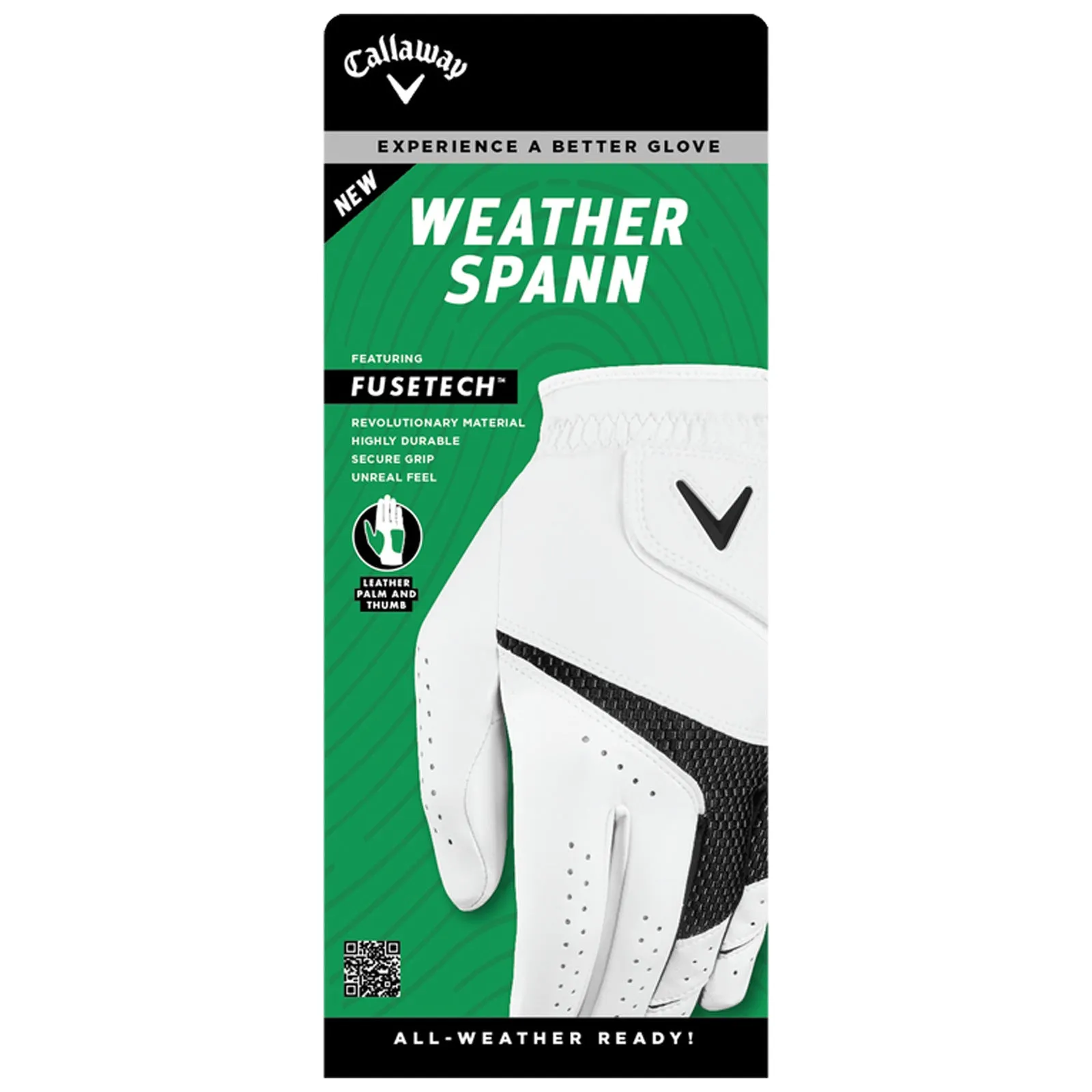 Callaway Mens Weather Spann LEFT Hand Glove (2 Pack)