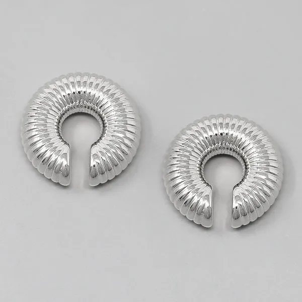 Chunky Ribbed Puffed Ear Cuffs