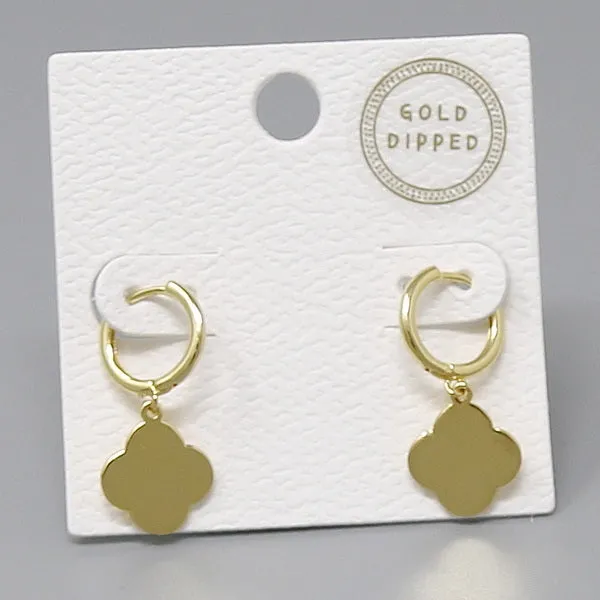 Clover Charm Mini Hoop Earrings