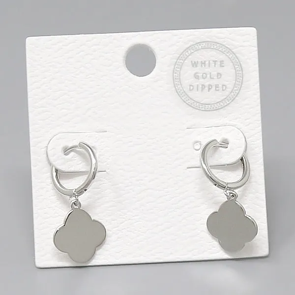 Clover Charm Mini Hoop Earrings