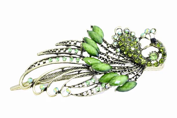 Colorful Peacock Metal Hair claw Hairclips Hair Accessories