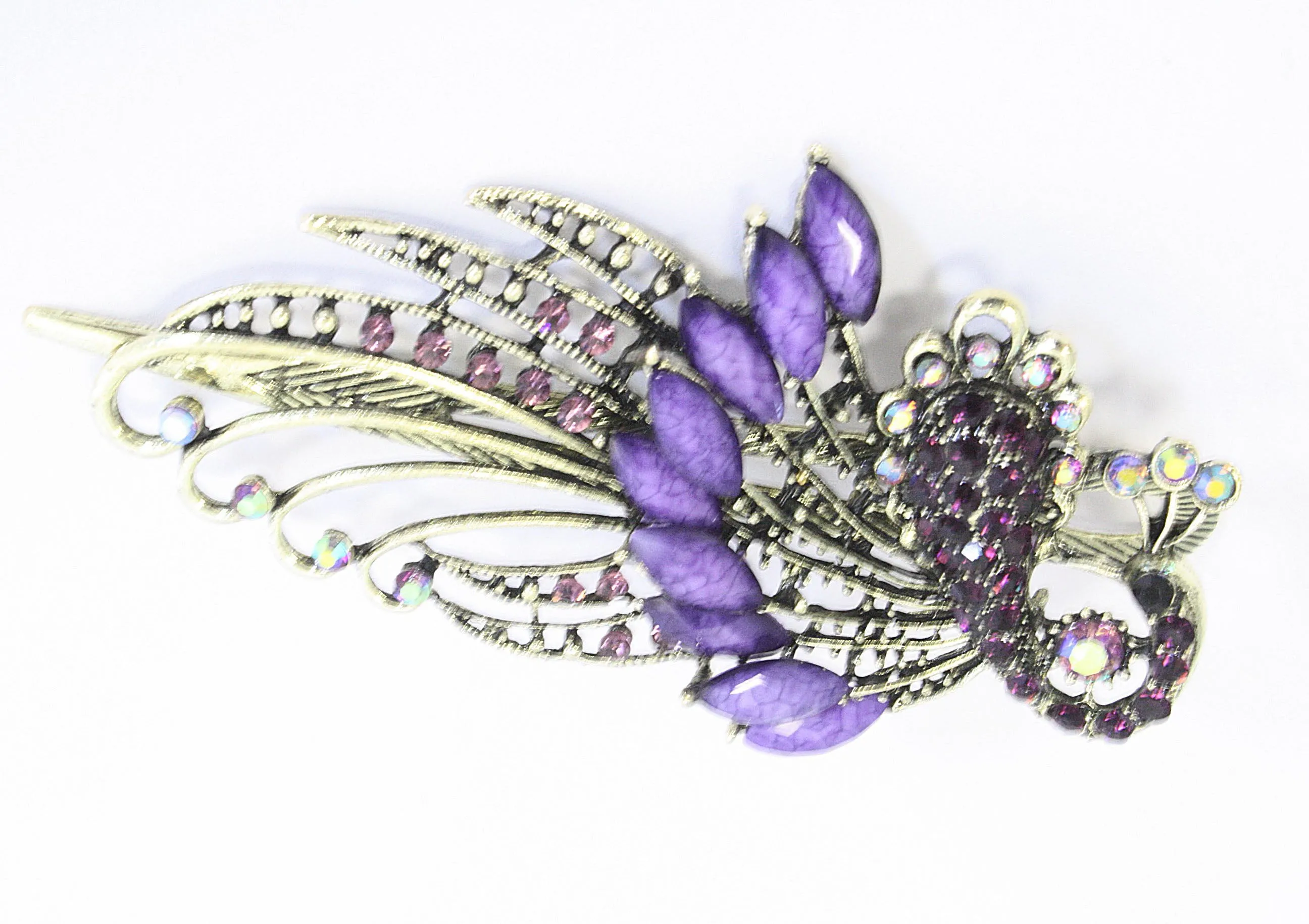 Colorful Peacock Metal Hair claw Hairclips Hair Accessories