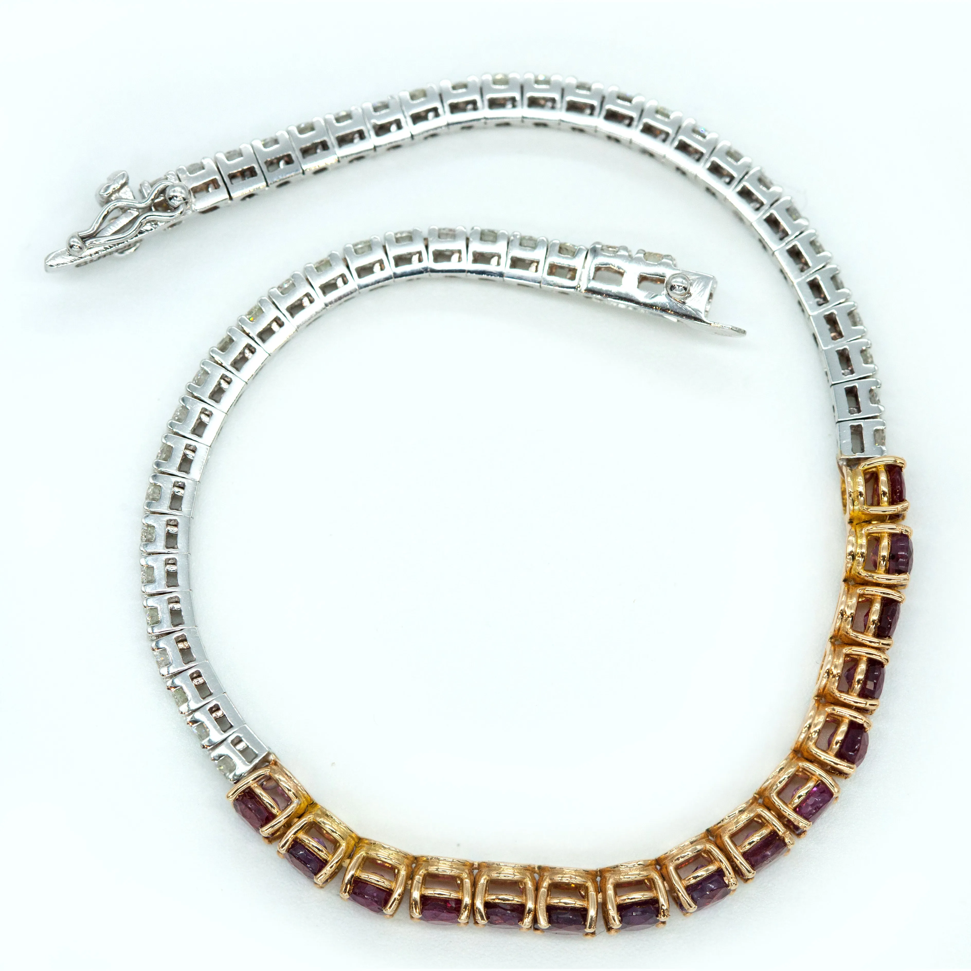 Curnis 18K 2-tone Gold Bracelet with Diamond and Ruby