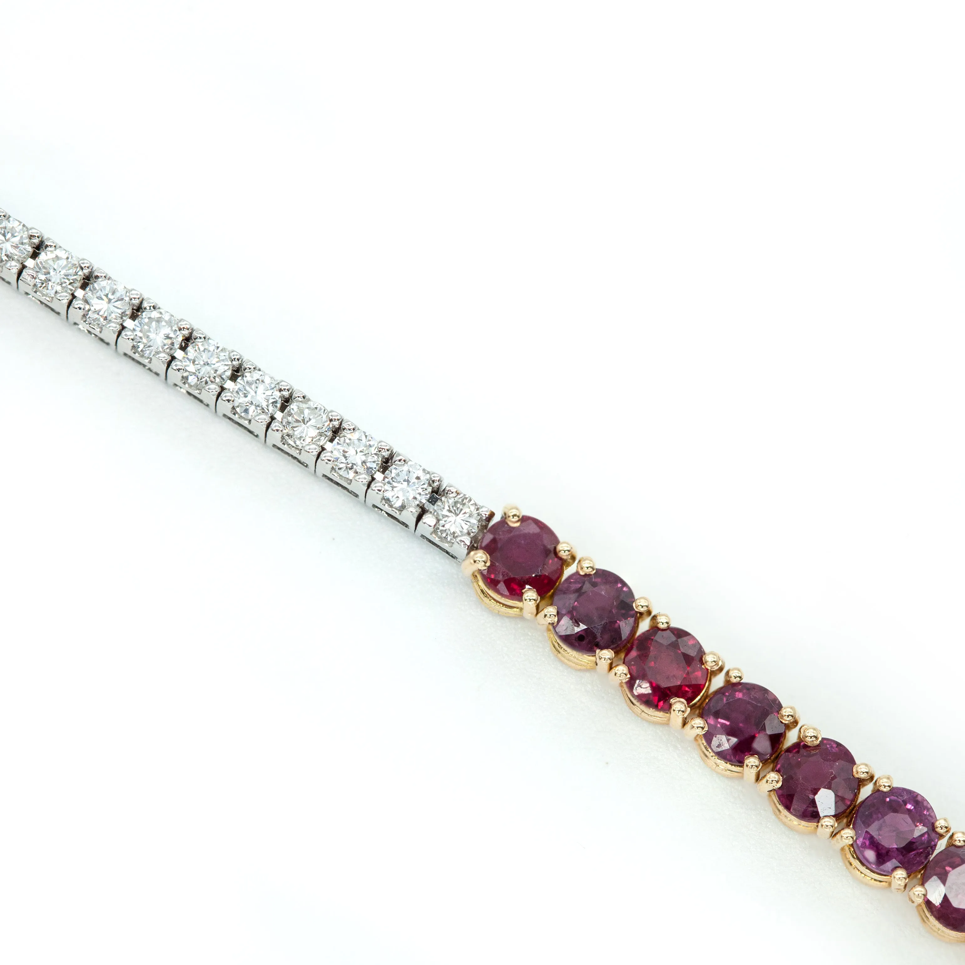 Curnis 18K 2-tone Gold Bracelet with Diamond and Ruby