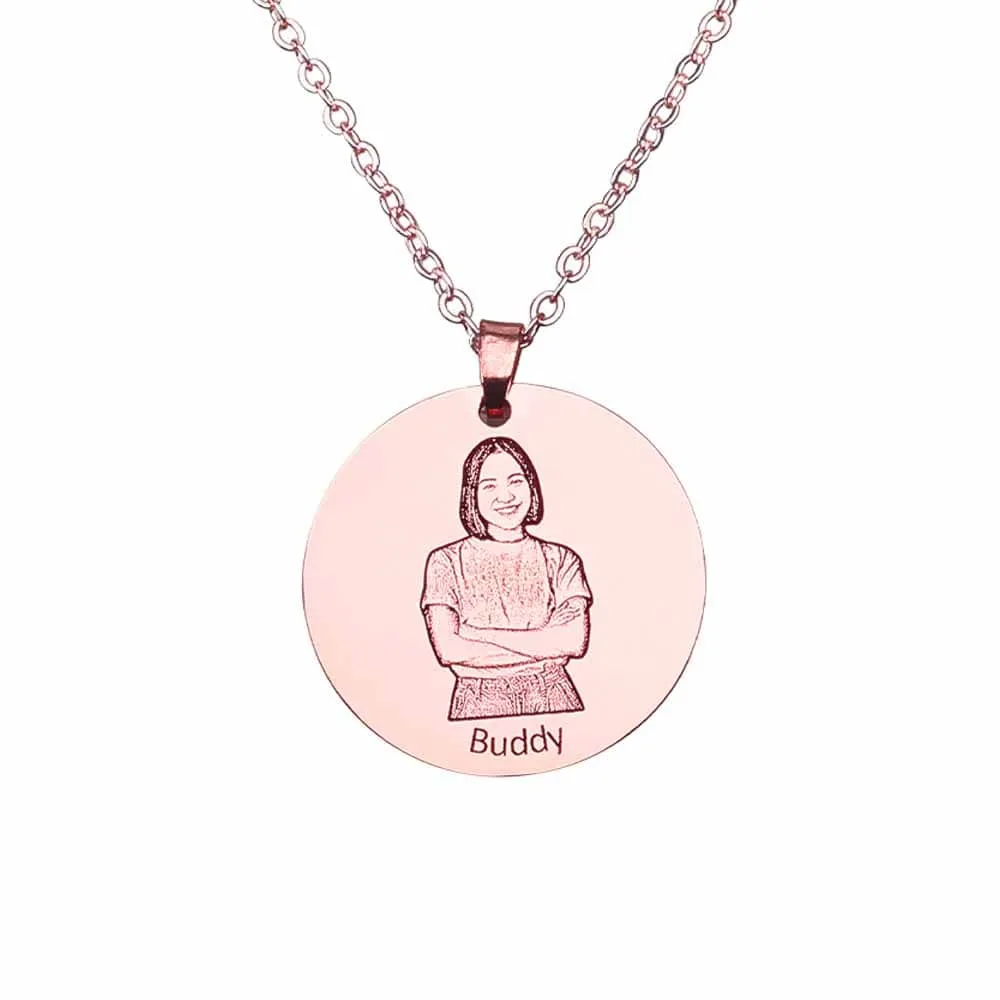 Custom Photo Image Memorial Necklace Personalized Photo Necklace Jewelry Design for Valentine's Day Gift