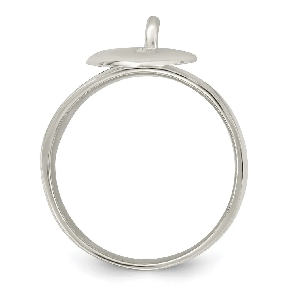 Dangle Lock Ring in Sterling Silver