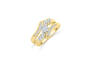 Diamond Engagement Ring Set 0.80 ct tw 14K Yellow Gold DENG029