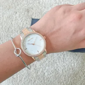 Elyssa Dualtone Watch Bracelet Stack