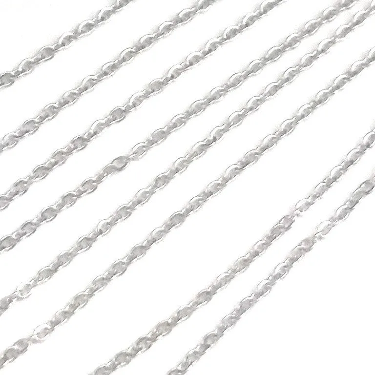 Fine Chain, 2x1.5mm Links, Soldered Closed, Bulk 50 Meters on a Spool, #1902