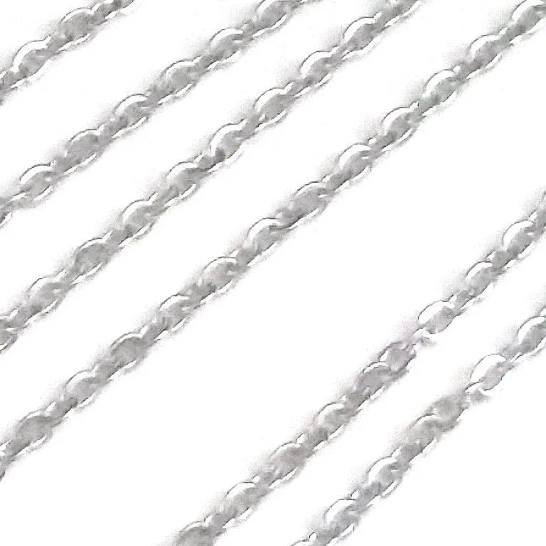 Fine Chain, 2x1.5mm Links, Soldered Closed, Bulk 50 Meters on a Spool, #1902