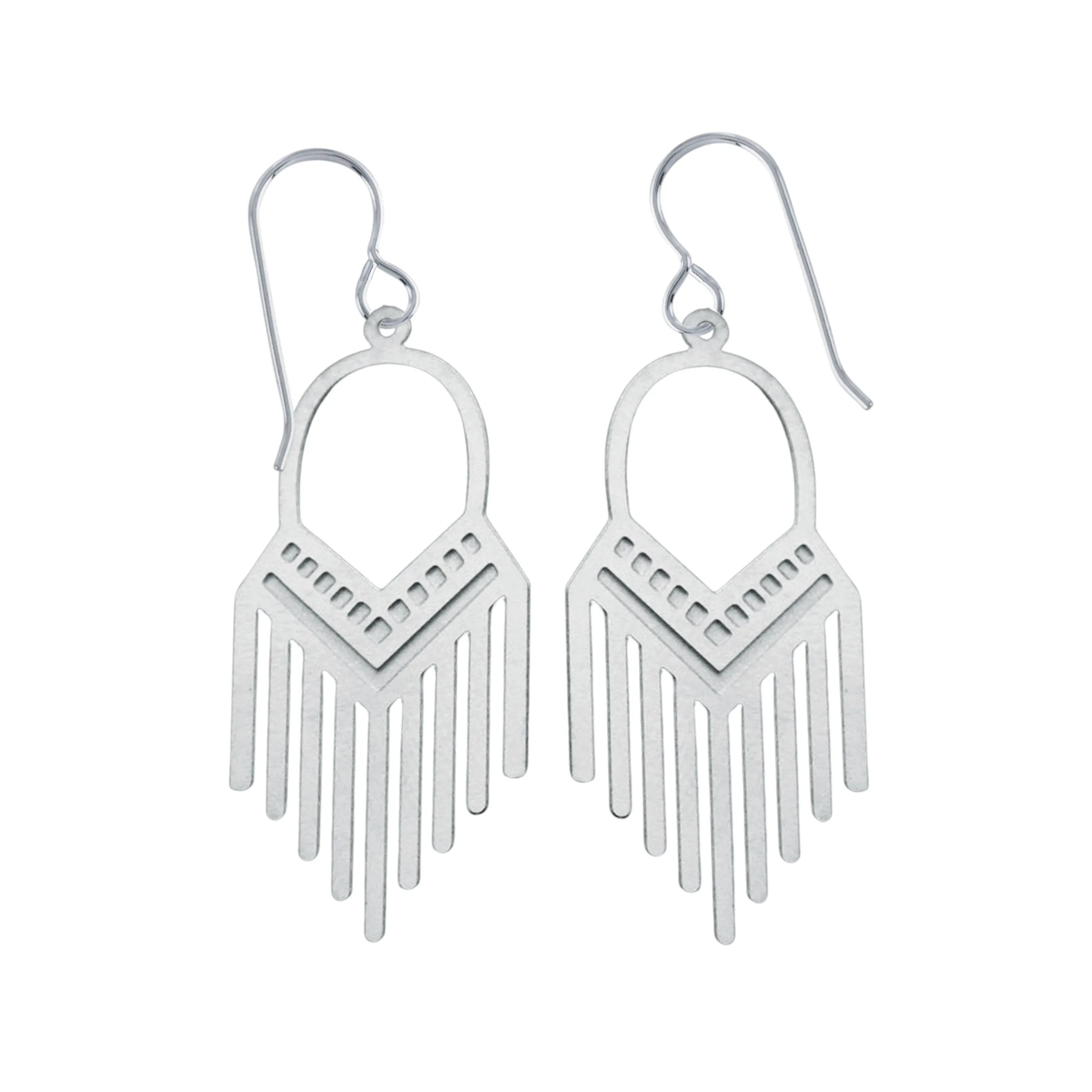 Geometric Fringe Earrings