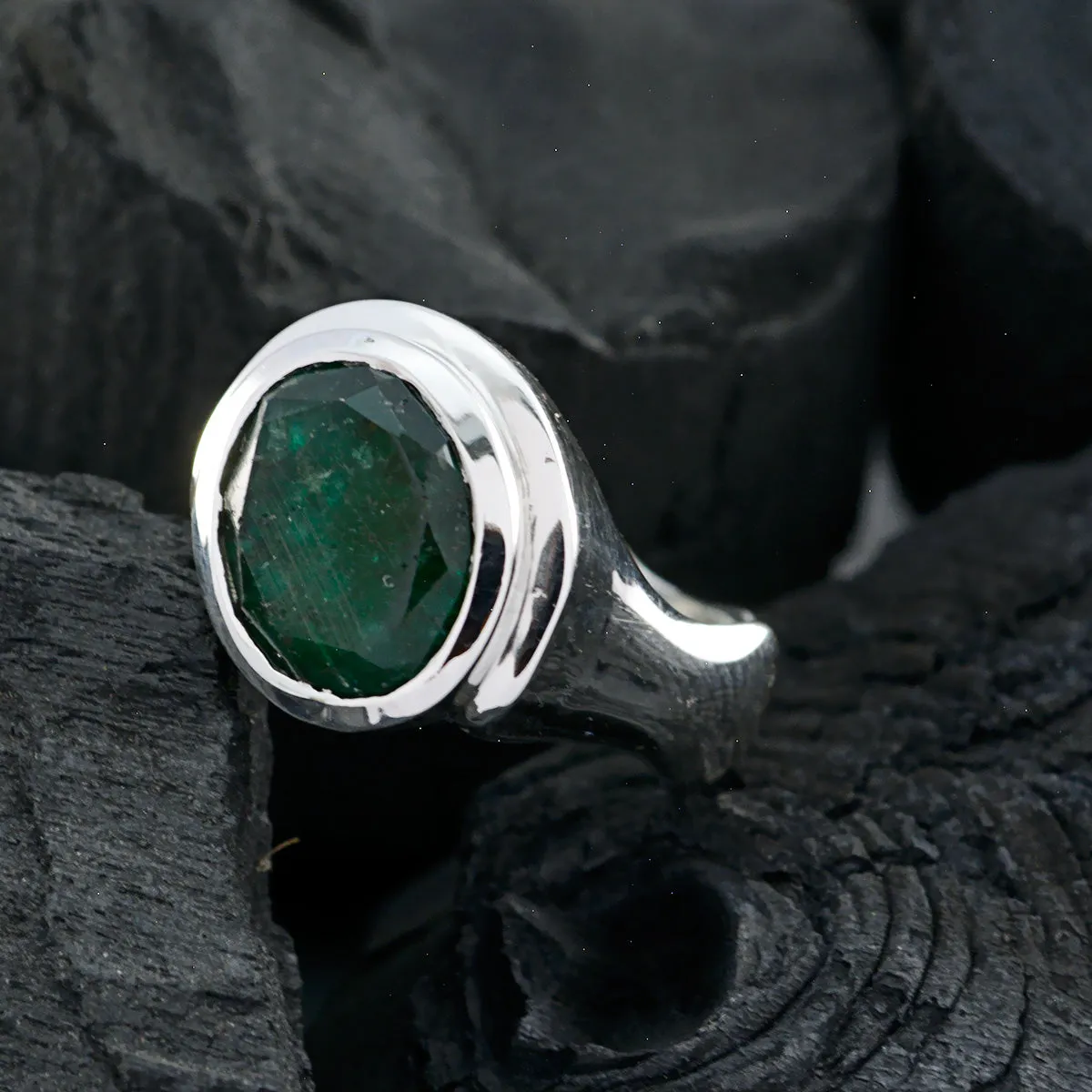 Good Gem Indianemerald 925 Sterling Silver Rings Jewelry For Her