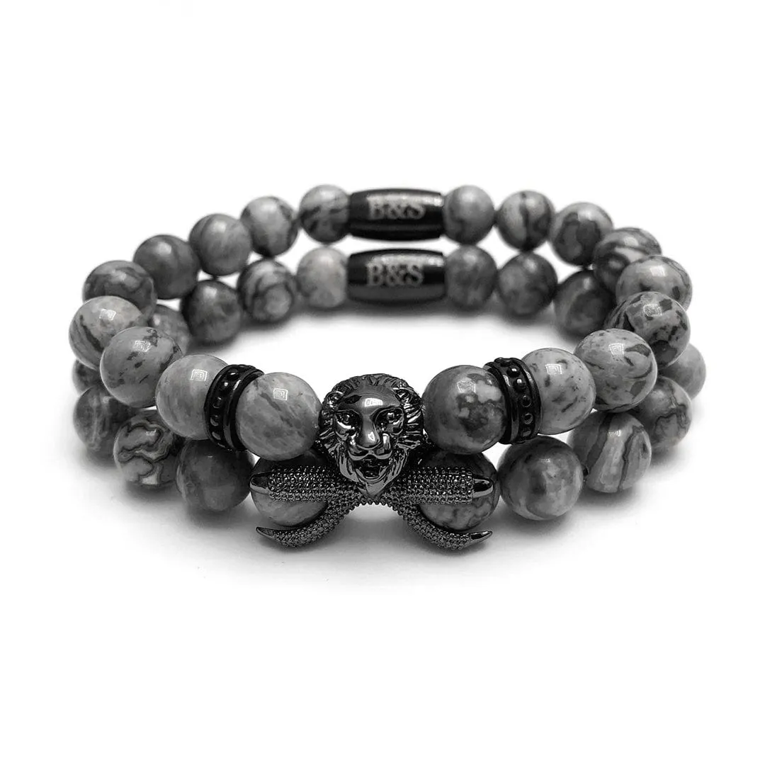 Gun Black Lion & Grey Stones Set