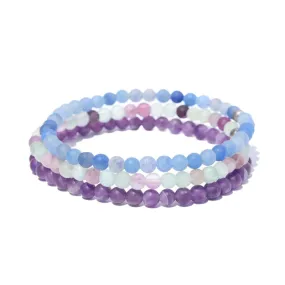 Inspiration Fluorite Amethyst & Aventurine Bracelet Set