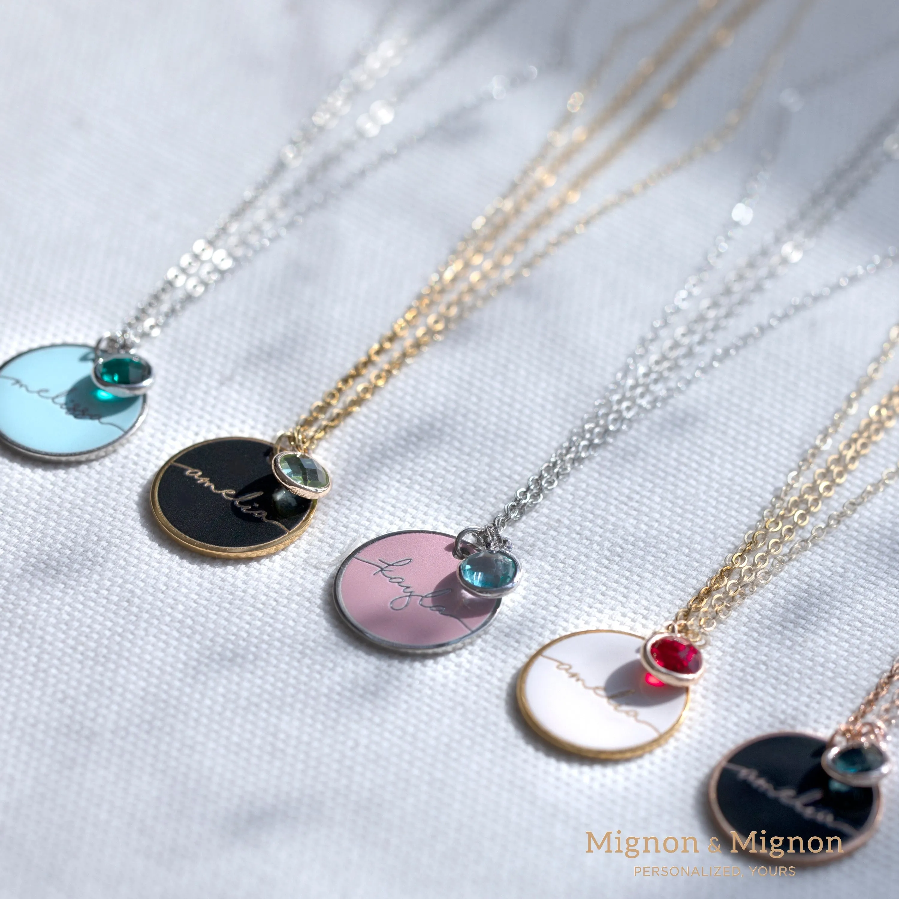 Jasmine Birthstone Color Necklace