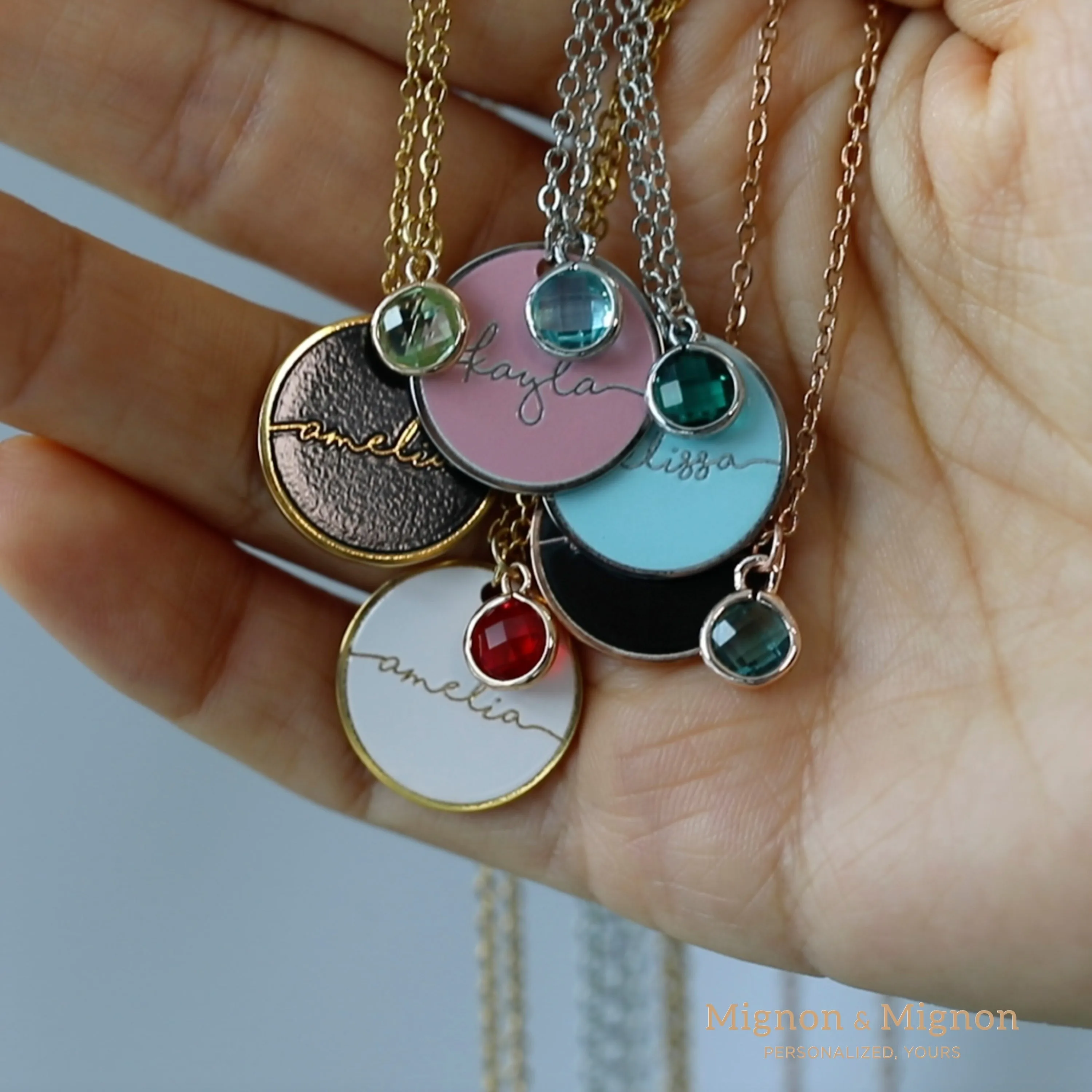 Jasmine Birthstone Color Necklace