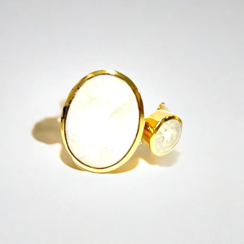 Julia Moonstone Double Stone Ring