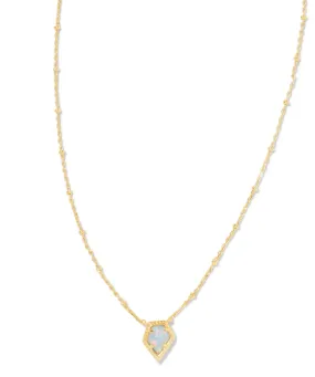 Kendra Scott Framed Tess Satellite Short Pendant Necklace - Light Blue, Rose Pink OR Iridescent Drusy