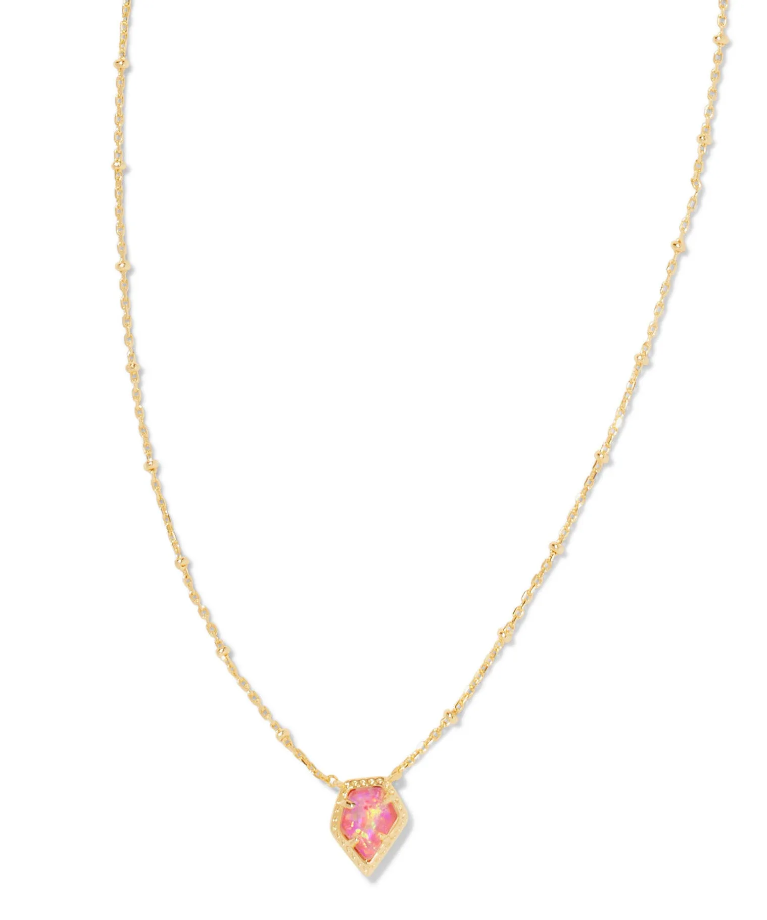 Kendra Scott Framed Tess Satellite Short Pendant Necklace - Light Blue, Rose Pink OR Iridescent Drusy