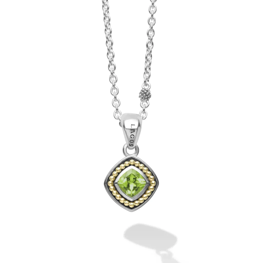 Lagos Caviar Color Gemstone Pendant Necklace