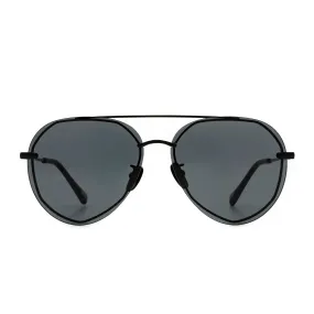 Lenox Black   Grey Aviator Sunglasses