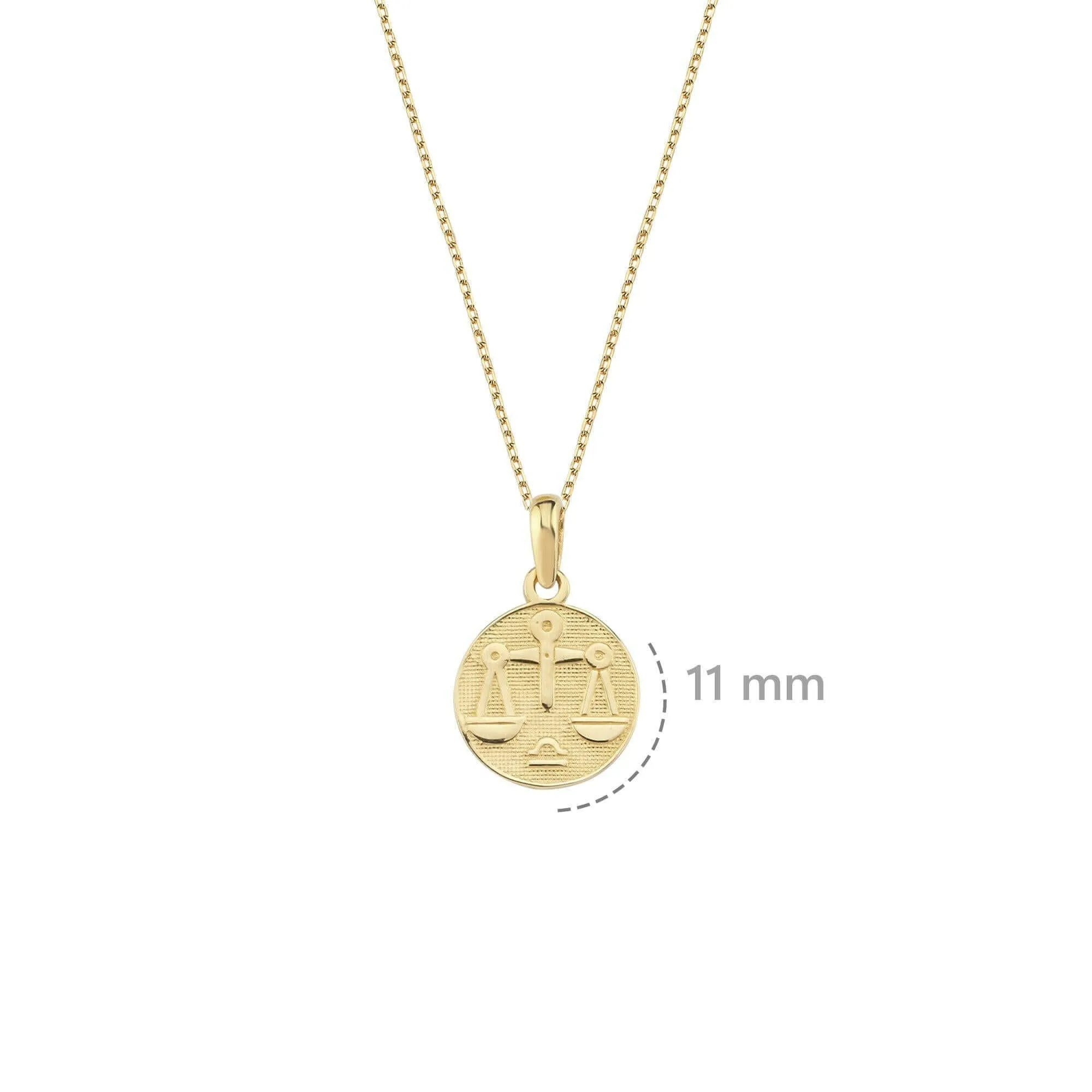 Libra Zodiac Necklace | 14K Solid Gold