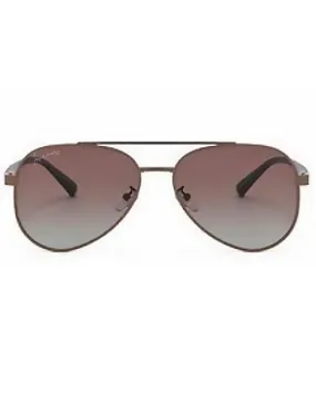 Love More Polarized Classic Aviator Sunglasses, Coffee