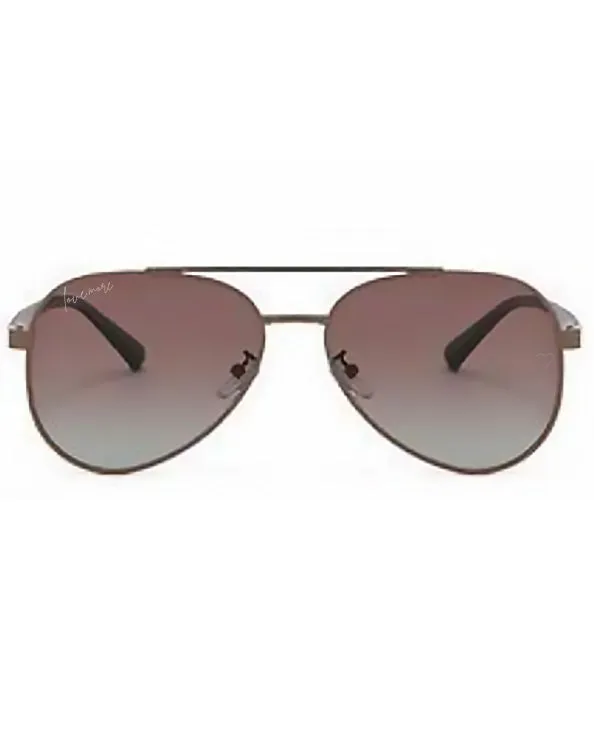 Love More Polarized Classic Aviator Sunglasses, Coffee