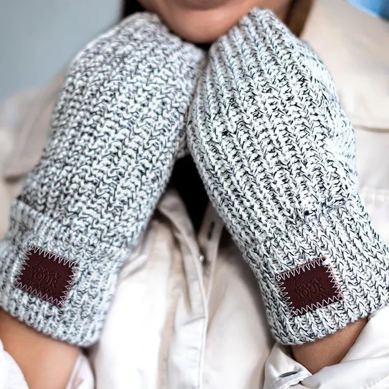 Love Your Melon - Black Speckled Mittens